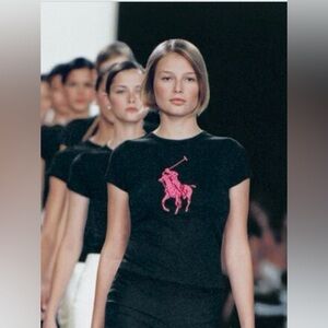 RARE 2000’s Large Pink Pony Pink & Black T shirt - original